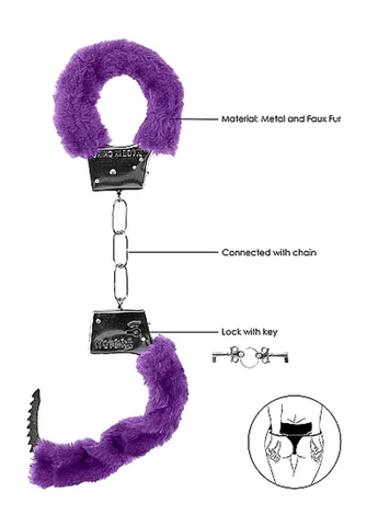 Наручники Beginner's Handcuffs Furry Purple Ouch! (402299231)