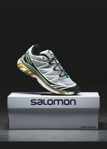 Серые демисезонные кроссовки мужские и женские salomon xt-6 soft ground grey | саломон хт-6 граунд серые No Brand