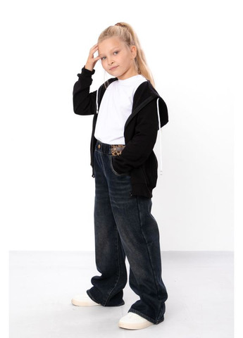 Темно-серые зимние зимние джинсы-трубы для девочки подростковые на флисе (p-18244) Носи своє