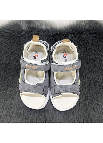 Серые повседневные босоножки детские для мальчика Jong Golf на липучке