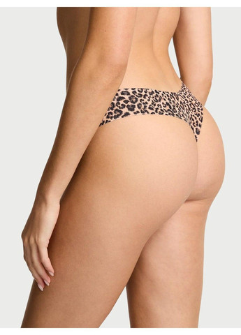 Трусики-стринги женские бесшовные No-Show Thong Panty коричневые Victoria's Secret (361010423)