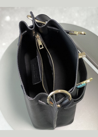 Жіноча шкіряна сумка MADLEN чорна 808001 Vera Pelle (333969054)