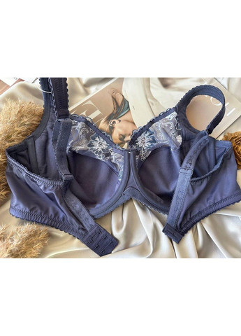 Синій синій бюстгальтер великого розміру на кісточках без поролону Lanny Mode
