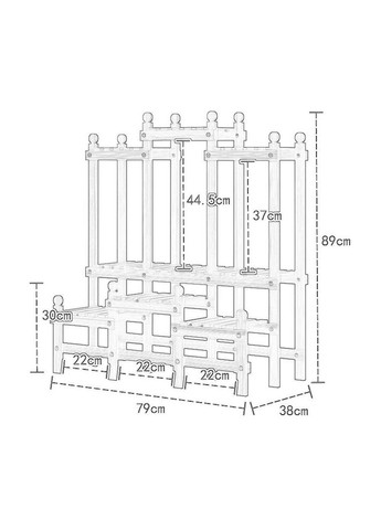 Підставка для квітів з дерева Фуншал мокко (ЦВТ-007010) No Brand (328230305)