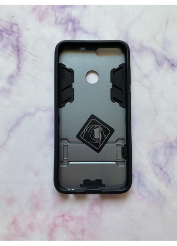 Силіконовий протиударний чохол з підставкою Transformer для Huawei Honor 7s Сірий iPaky (359493173)