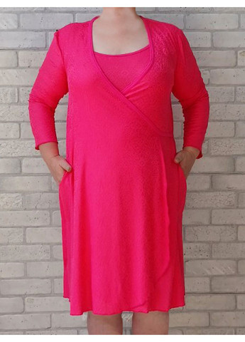 Жіночий халат із кишенями на запах рукав 3/4 No Brand (361032065)