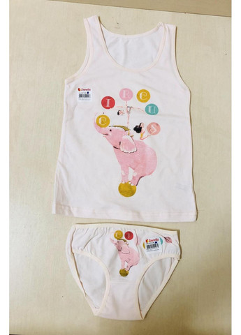 Розовый комплект белья майка хлопок для девочки 92 98 104 110 116 122 128 134 No Brand