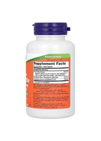 Силімарин екстракт розторопші плямистої (Silymarin Milk Thistle) 300 мг 100 вегетаріанських капсул Now Foods (361117971)