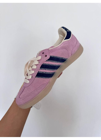 Рожеві Осінні кросівки чоловічі adidas samba notitle pink / navy адідас самба No Brand