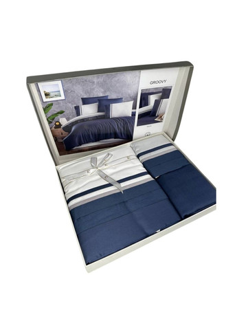 Комплект постільної білизни двоспальний євро Делюкс Сатин Groovy Denim First Choise SD1 First Choice (322820129)