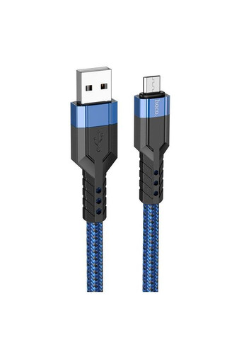 Кабель MicroUSB charging data cable U110 синий 1.2m Hoco (279825987)