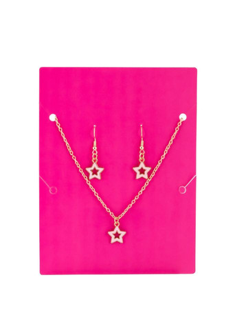 Біжутерія дитяча 2 в 1 Stars Fashion T24608 сережки + підвіска Lukky (344447560)