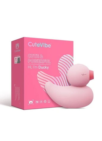Вакуумний вібратор-качечка Ducky Pink CuteVibe (315014058)