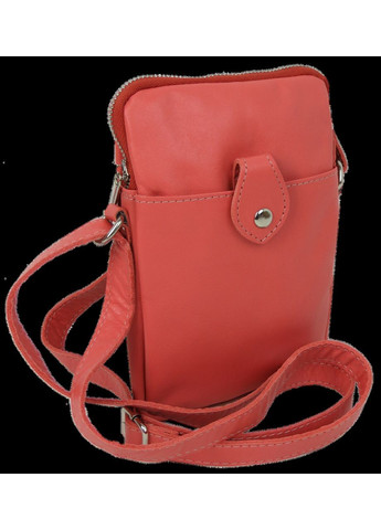 Небольшая женская кожаная сумка наплечная коралловая Borsacomoda (360893866)