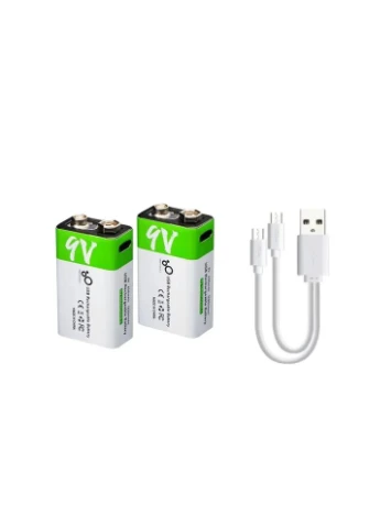 Батарейка акумуляторна Крона 6f22 з роз'ємом USB Type-C на 9V/650mAh/1 штука Smartoools (340480198)