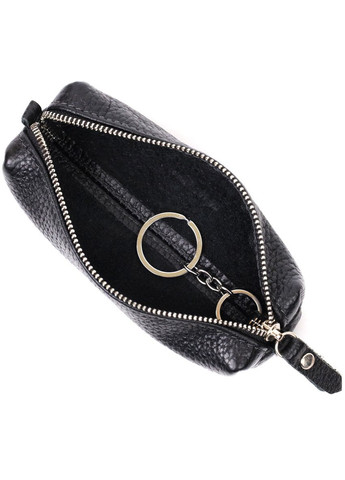 Практична шкіряна ключниця 11637 Чорний Grande Pelle (298570186)
