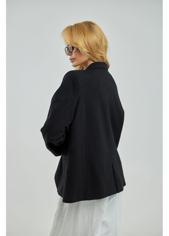 Черный женский классический женский пиджак с английским воротником Lurex - демисезонный