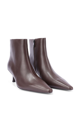 Осенние женские ботинки jr1176-1a коричневый кожа MIRATON