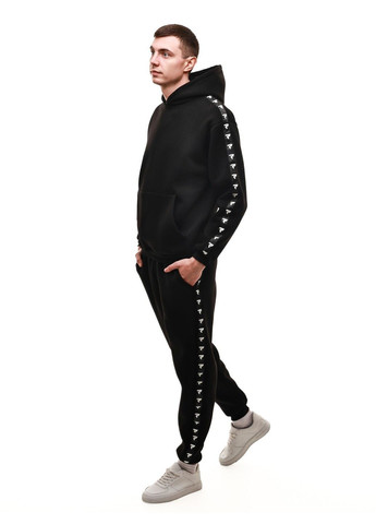 Чорний зимній костюм спортивний чоловічий No Brand