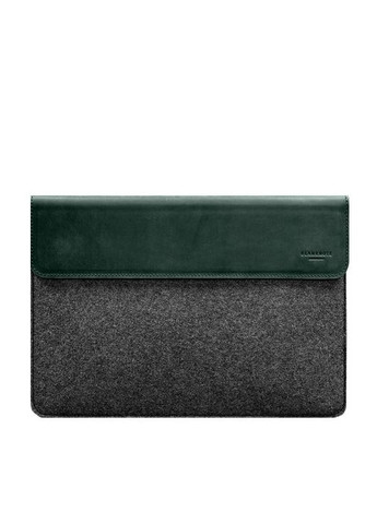 Чохол-конверт із клапаном шкіра+фетр для MacBook 15" Зелений Crazy Horse (A-028244) BlankNote (329742940)