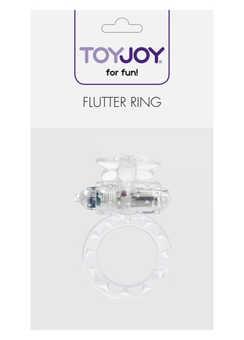 Ерекційне кільце з вібрацією Flutter Ring Vibrating Transparant Toy Joy (289465745)