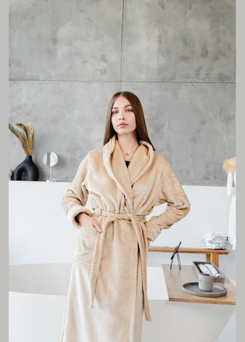 Махровий жіночий халат з кишенями (плюс сайз ) HC (h001-8577-034) No Brand (304610333)