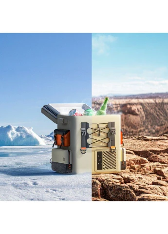 Аккумуляторный холодильник-ранец 16л, питание от пауэрбанка (УМБ Power Bank 20000 mAh, 45 Вт в комплекте) (A-036265) Litheli (375212407)