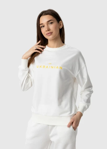 Білий cвітшот патріотичний жіночий tmc ''i' ukrainian'' m On me (315989240)
