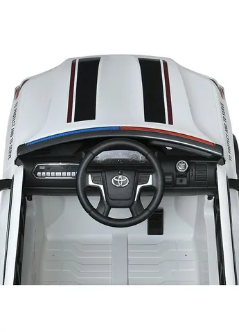 Електромобіль позашляховик Toyota Land Cruiser Police білий (JJ2022EBLR-1) MFC (388374635)