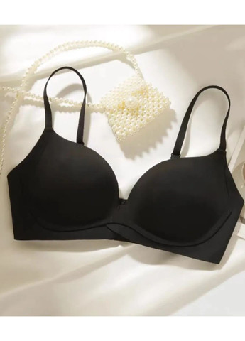 Чёрный бралетт гладкий бюстгальтер с формованными чашками без косточек light touch (1176-38) Macarena без косточек нейлон