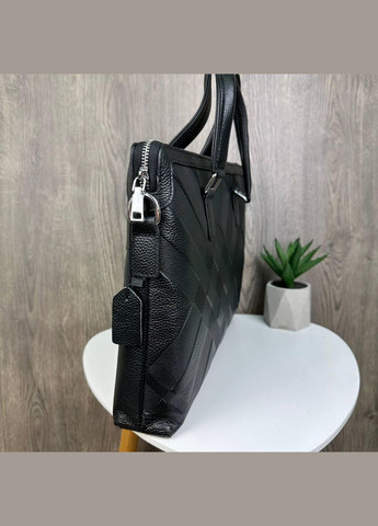 Сумка портфель для документов мужская натуральная кожа Черный No Brand (302391116)