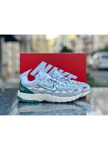 Сірі Осінні кросівки чоловічі nike p-6000 white green найк п-6000 No Brand