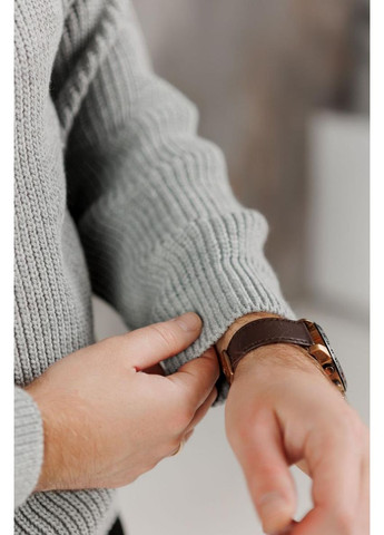 Сірий демісезонний чоловічий светр на блискавці artknit (ak38812p) Art Knit