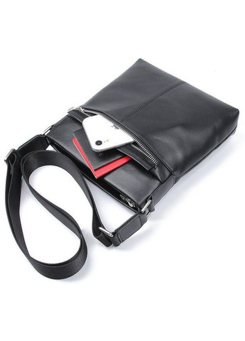 Сумка планшет через плечо мужская из натуральной кожи для телефона и для документов маленькая Черный 38016 Vintage (355245175)