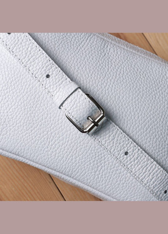 Універсальна класична сумка крос-боді з натуральної шкіри біла 22840 Shvigel (329198590)