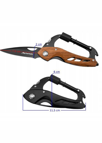 Мультитул Карабін з Ножем 6 в 1 Коричневий JB Tacticals (342966743)