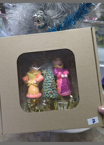 Набор сувенирных елочно-рождественских украшений ручной работы в подарочной коробке. Эльфа (321993500)