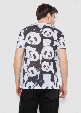 Черно-белая футболка мужская с принтом синяя размер l (sku_244r6034) с коротким рукавом No Brand