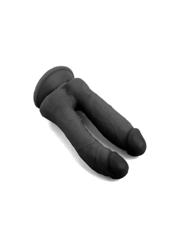 Фаллоимитатор на присоске Double Penetrator Black Mr. Rude 7.3 Vscnovelty (305664419)