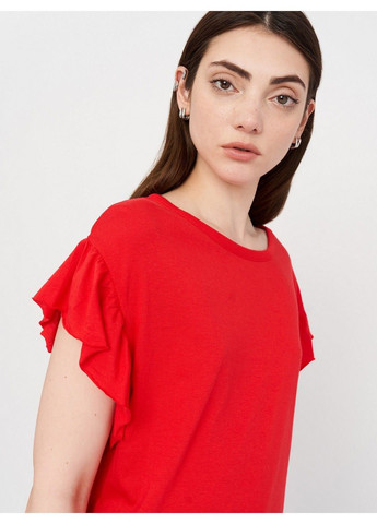 Красная летняя футболка Dex