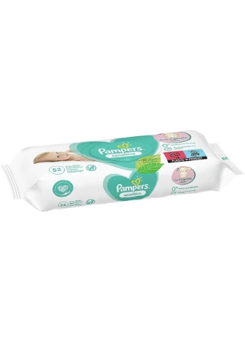 Детские влажные салфетки "Sensitive" 52шт (844704-64882) Pampers (365800243)