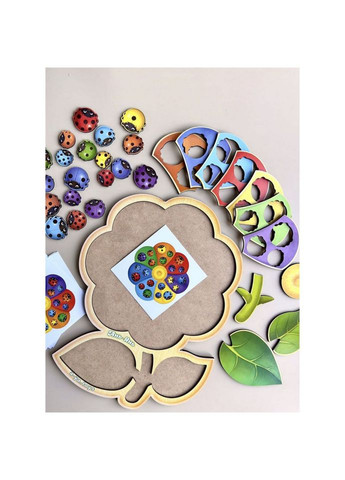 Настольная развивающая игра "Цветоксемицветок-2" (ПСФ039) PSF039 сортер с карточками Ubumblebees (302386537)