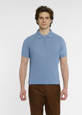 Голубой футболка-поло мужское голубое для мужчин Arber