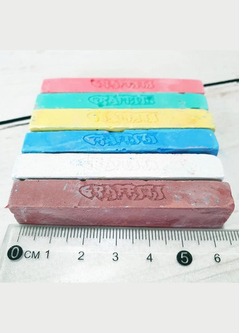 Цветной канцелярский мел для рисования на любых поверхностях, набор 6 шт Graffiti (328265884)