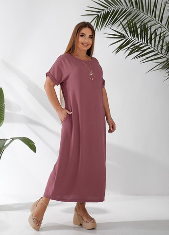 Красное кэжуал платье "boho" женское MeeLan однотонное