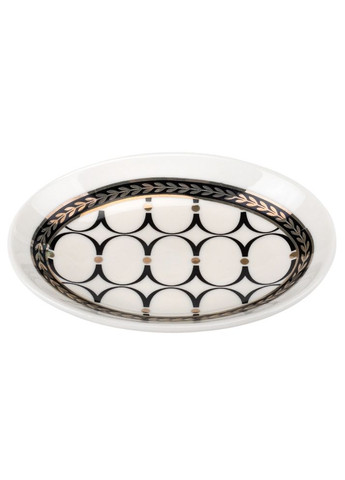 Набір для ванної кімнати 4 предмети кераміка 9190-013 білий із візерунком No Brand (346152529)