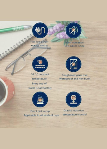 Розумне керамічне термогорнятко з підігрівом від 220 В, 350 мл, рожевий колір Lucky (315373209)