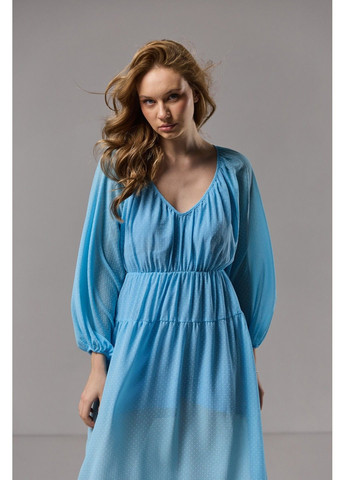 Голубое платье меди из нежного шифона голубое Bessa