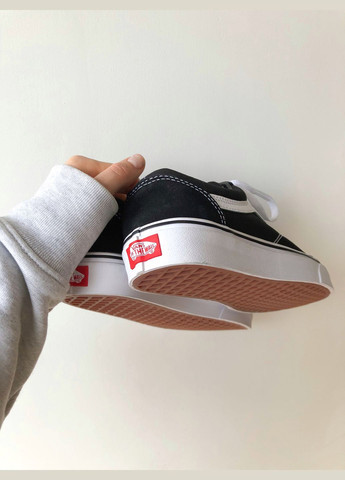 Кросівки жіночі і чоловічі Vans Old Skool black white | Ванс Олд Скул білі No Brand чорні демісезони (316504469)
