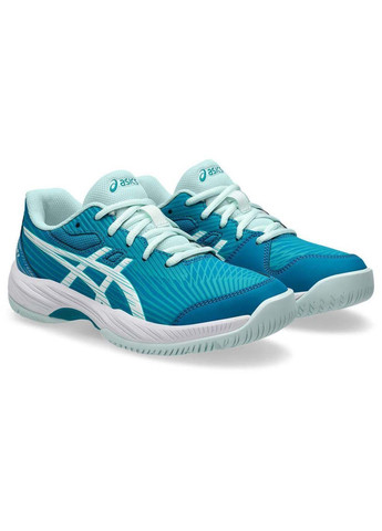 Бірюзові осінні дитячі тенісни кросівки gel-game 9 бірюзовий Asics